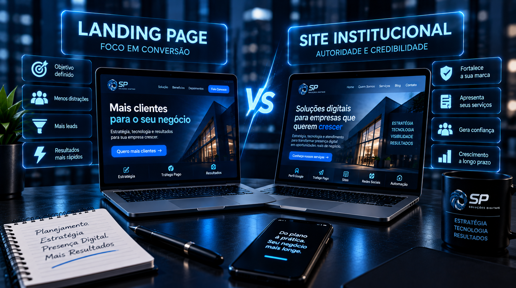 Landing Page ou Site Institucional: Qual Escolher? | SP