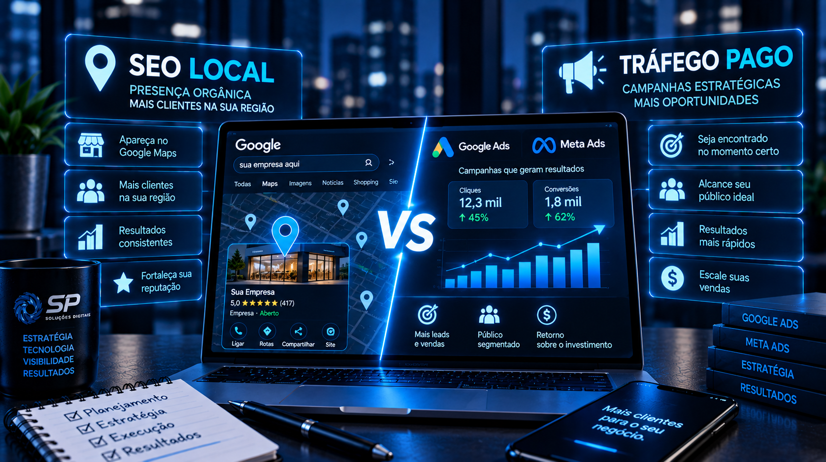 SEO Local ou Tráfego Pago: Quando Investir em Cada? | SP